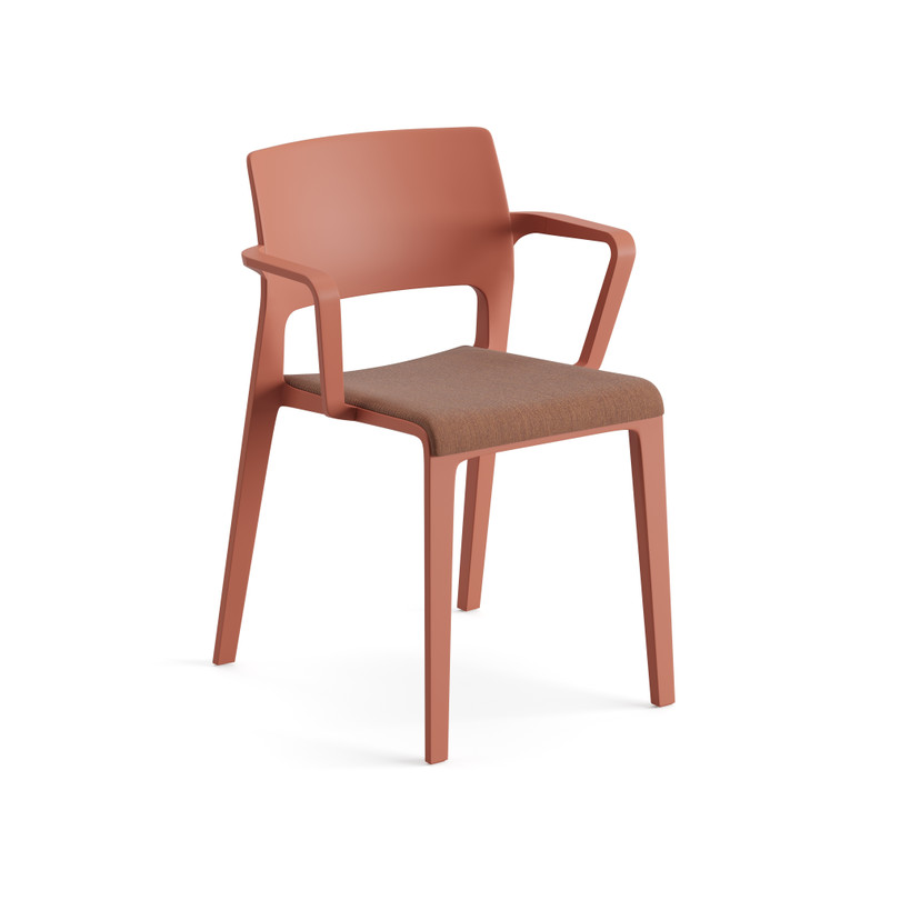 Juno 02 4 Leg Chair with Armrests with Back | Arper